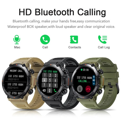 1.39 Inch HD Bluetooth Call Smart Watch Men Sports Fitness Tracker Heart Monitor 400Mah Smartwatch for Android IOS MD56